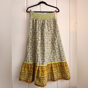 Derek Heart Yellow and White Floral Maxi Skirt